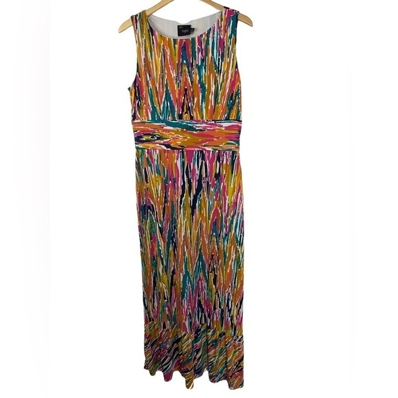 Just… Taylor maxi dress. Beautiful bright colors with a wide waist band. - Picture 1 of 3